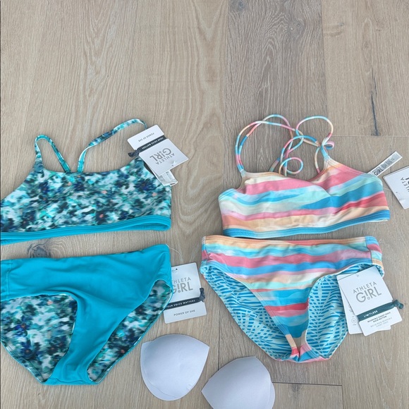Athleta girls reverseable swimsuits